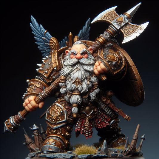 Dwarven Warrior - Axe & Shield