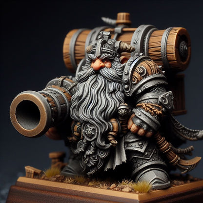 Dwarven Gunner - Shoulder Cannon