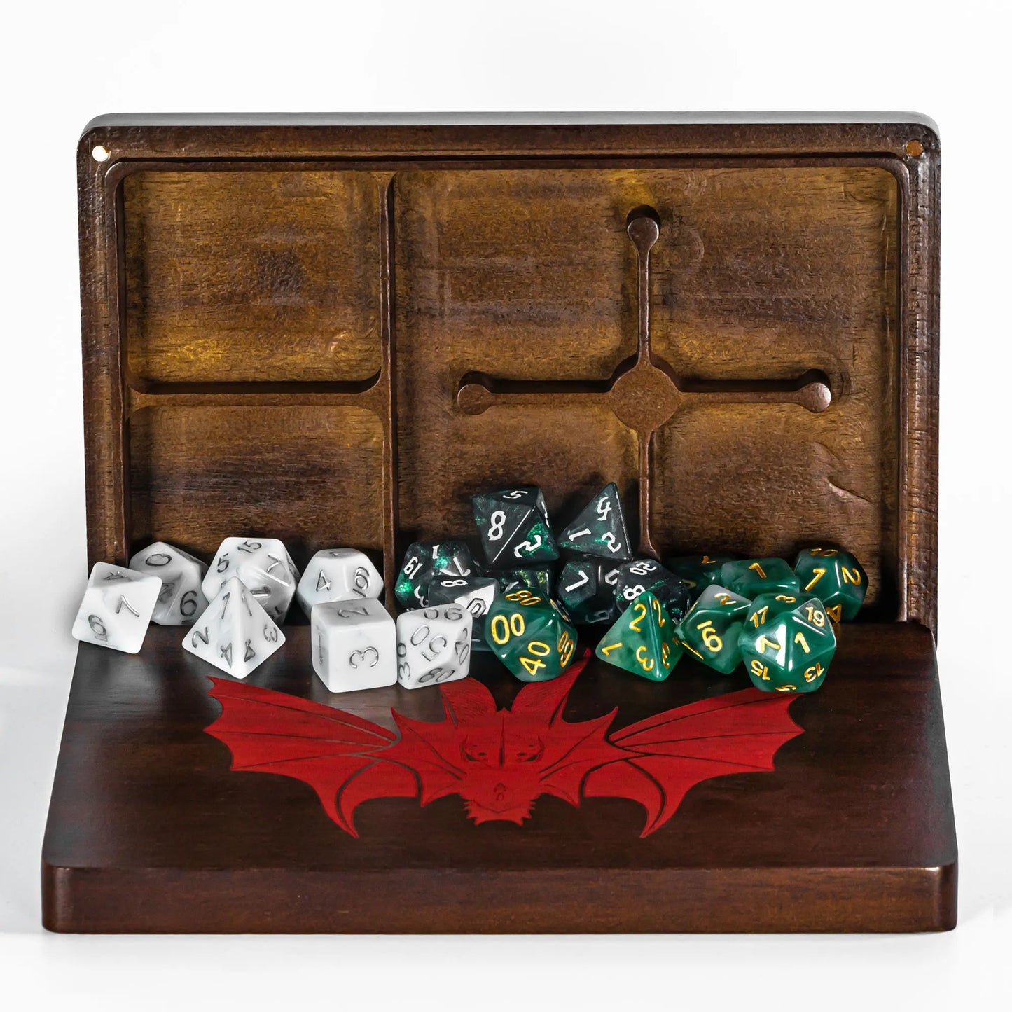 Dragon Chest 2-in-1 Wooden Dice Case & Tray