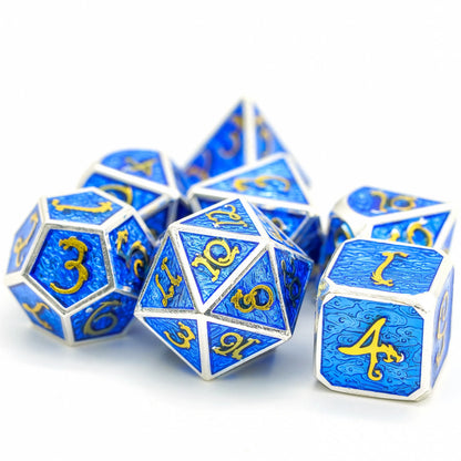 Dragon and Cloud Metal Dice Set