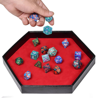 Hexagon Dice Tray & Box 2 in 1