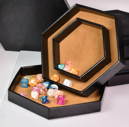 Hexagon Dice Tray & Box 2 in 1