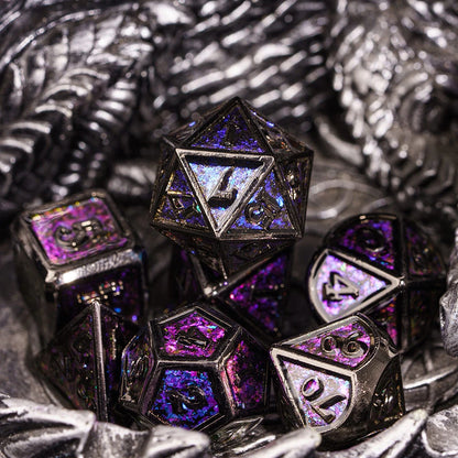 Framed Glitter Metallic Dice Set