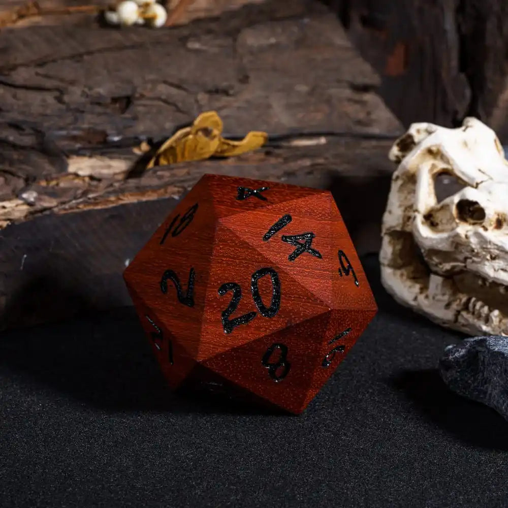 Jumbo Wooden D20 (55mm)