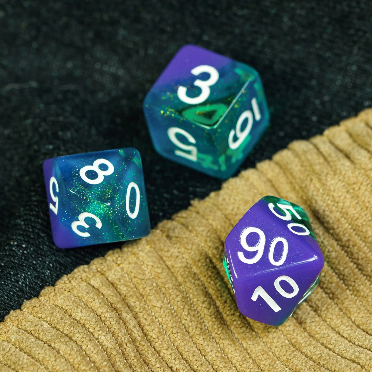 Glitter Diagonals Dice Set