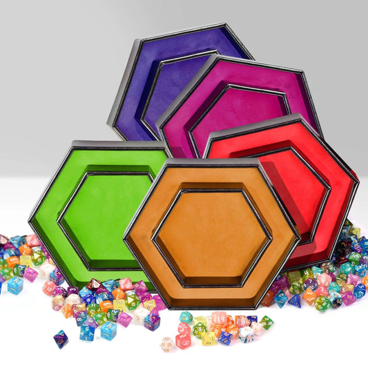 Hexagon Dice Tray & Box 2 in 1