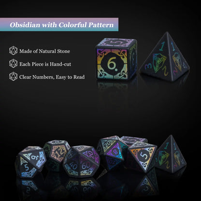 Obsidian Rainbow Dice Set