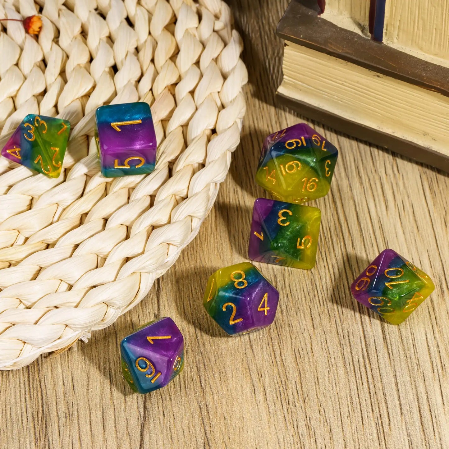 Glitter Diagonals Dice Set