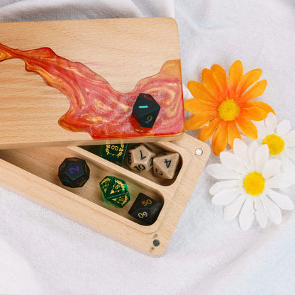 Wooden Dice Storage Box