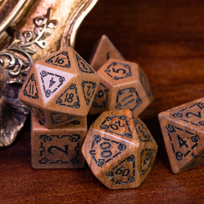 Marble Stone Dice Set