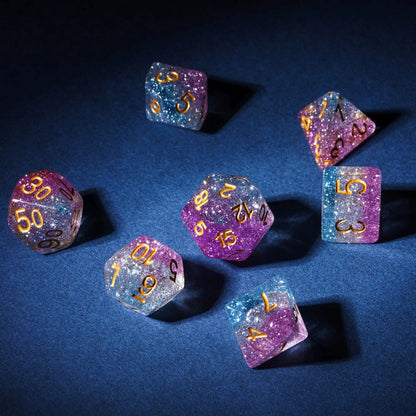 3-Layer Glitter Dice Set