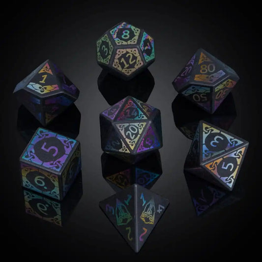 Obsidian Rainbow Dice Set