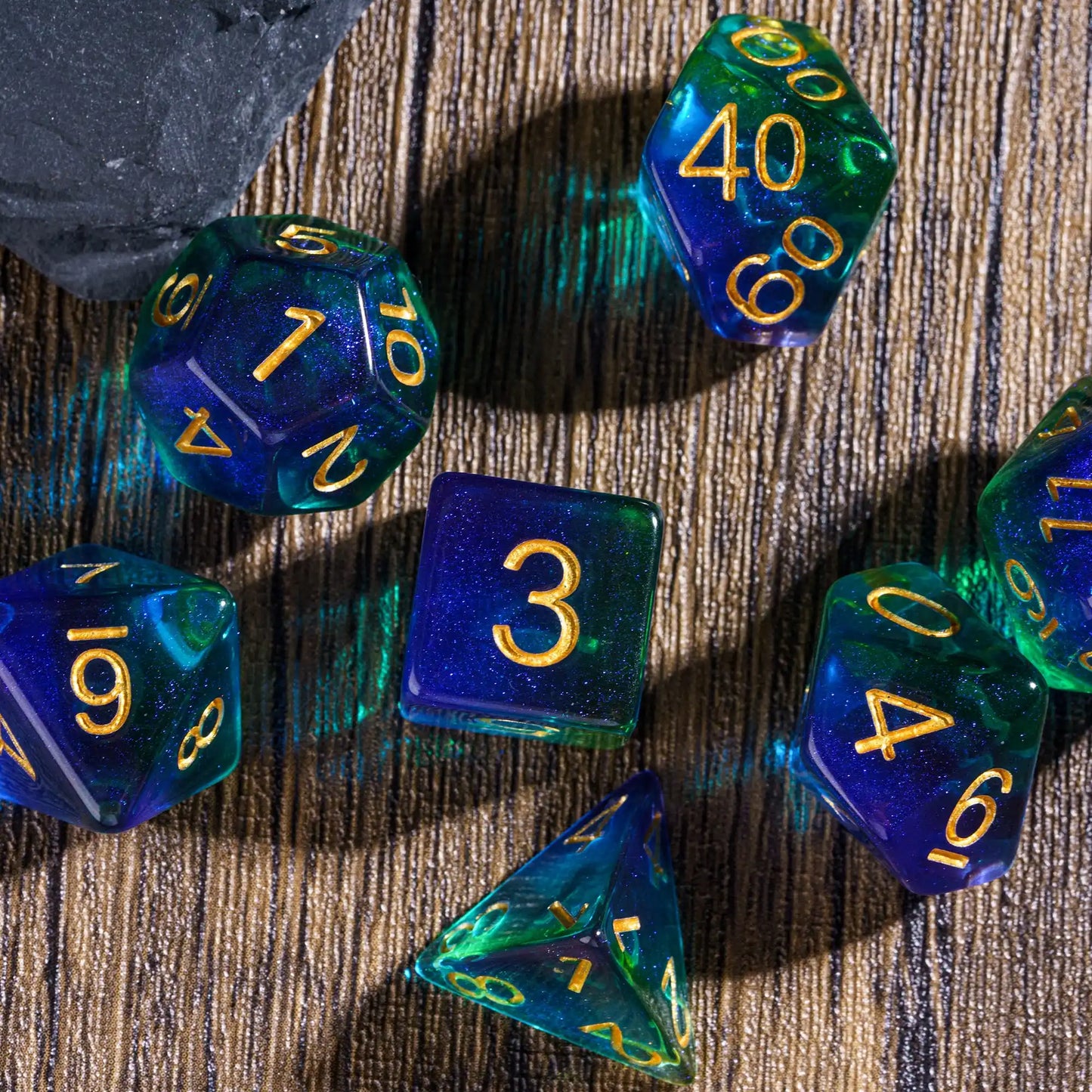 Glitter Diagonals Dice Set