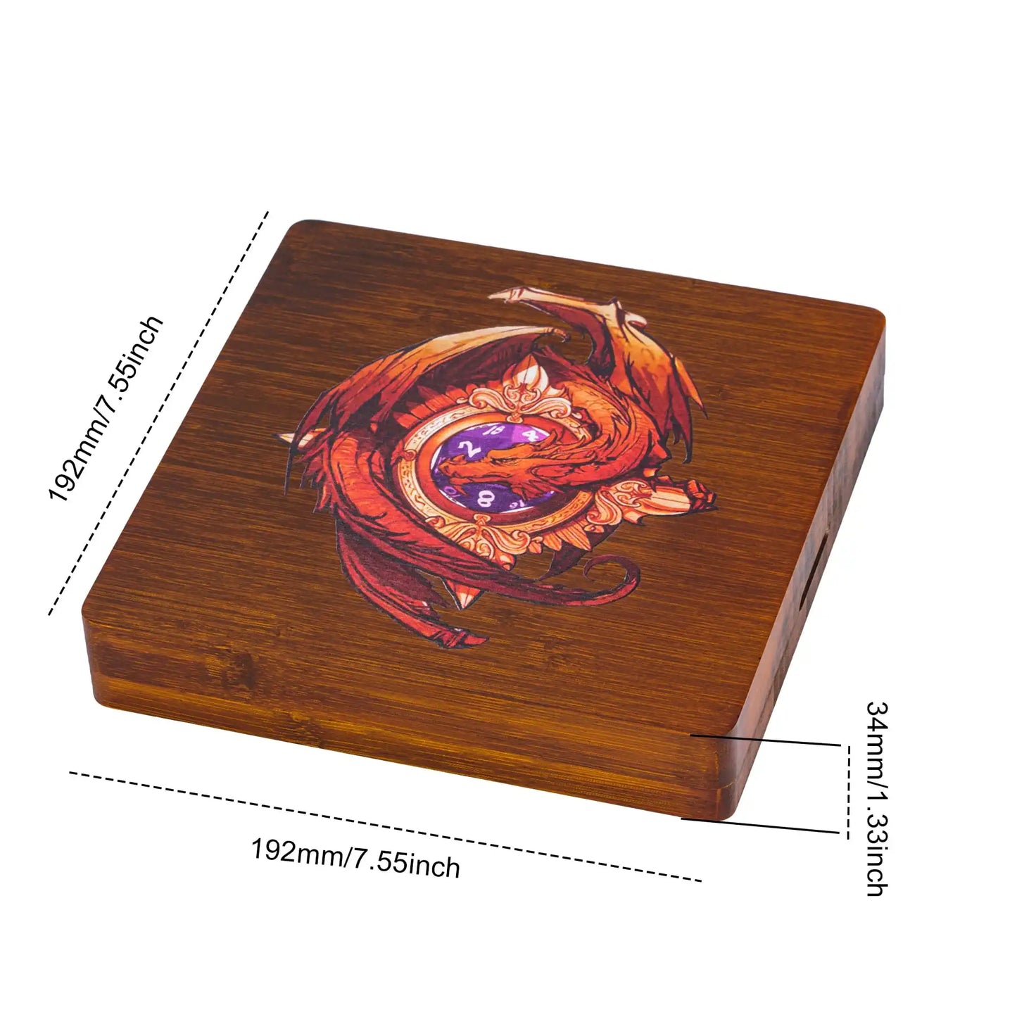 ARTWOOD 2-in-1 Wooden Dice Case & Tray