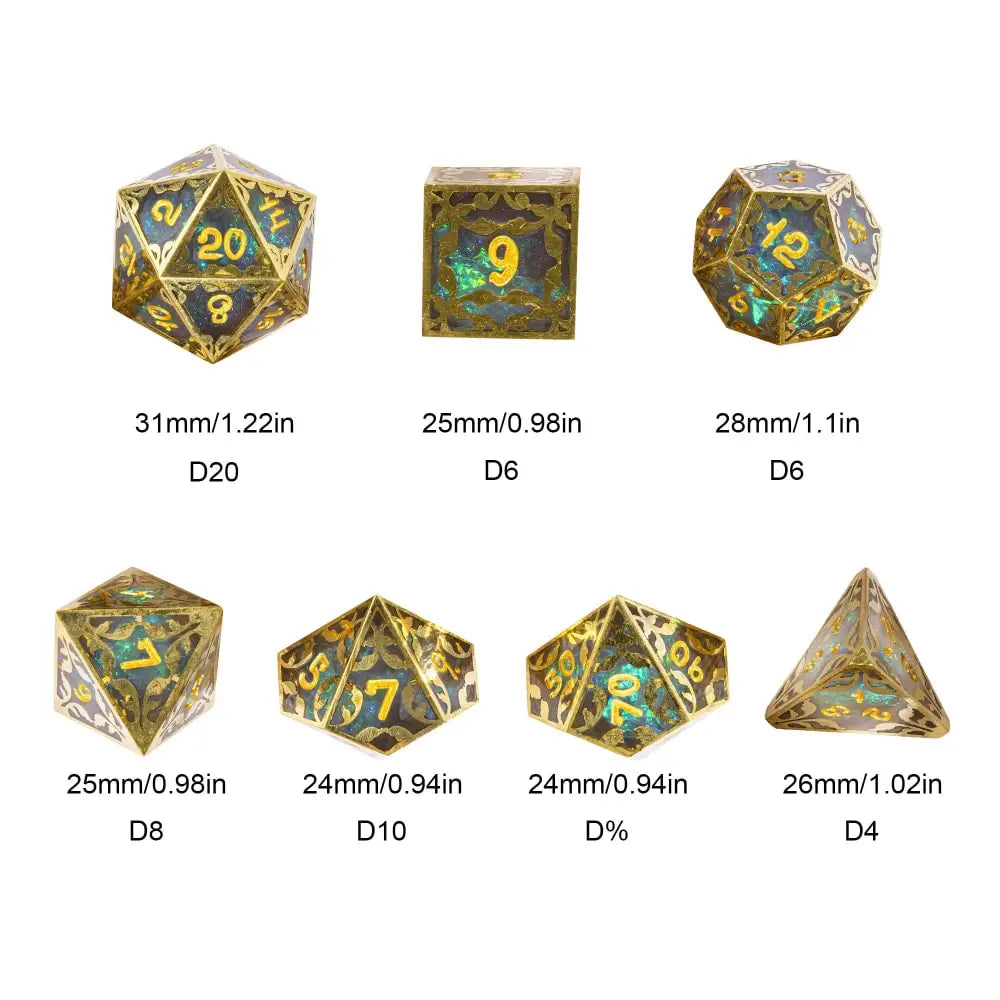 Ornate Frames Dice Set ((+ Gift Box))