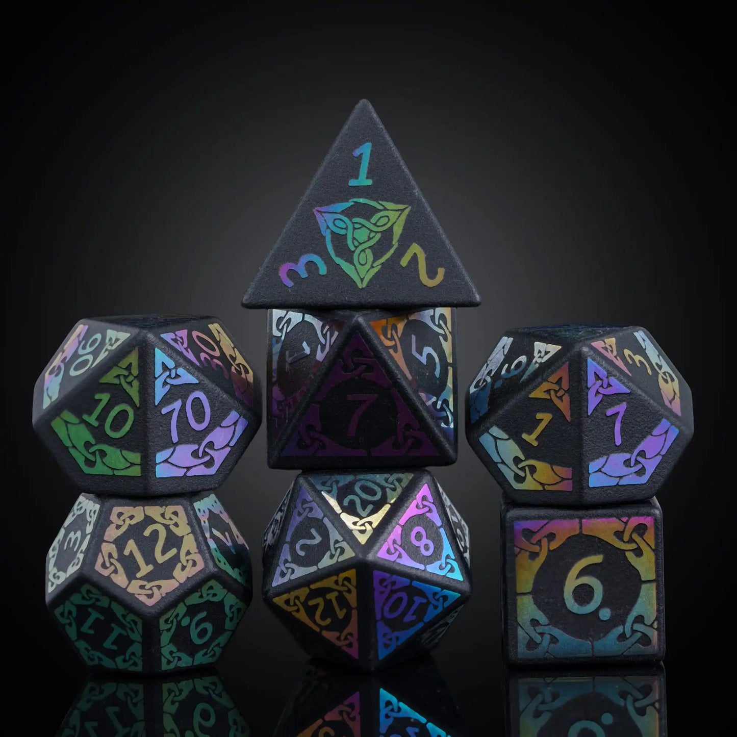 Obsidian Rainbow Dice Set