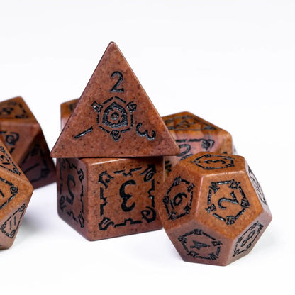 Marble Stone Dice Set