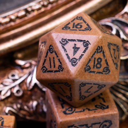 Marble Stone Dice Set