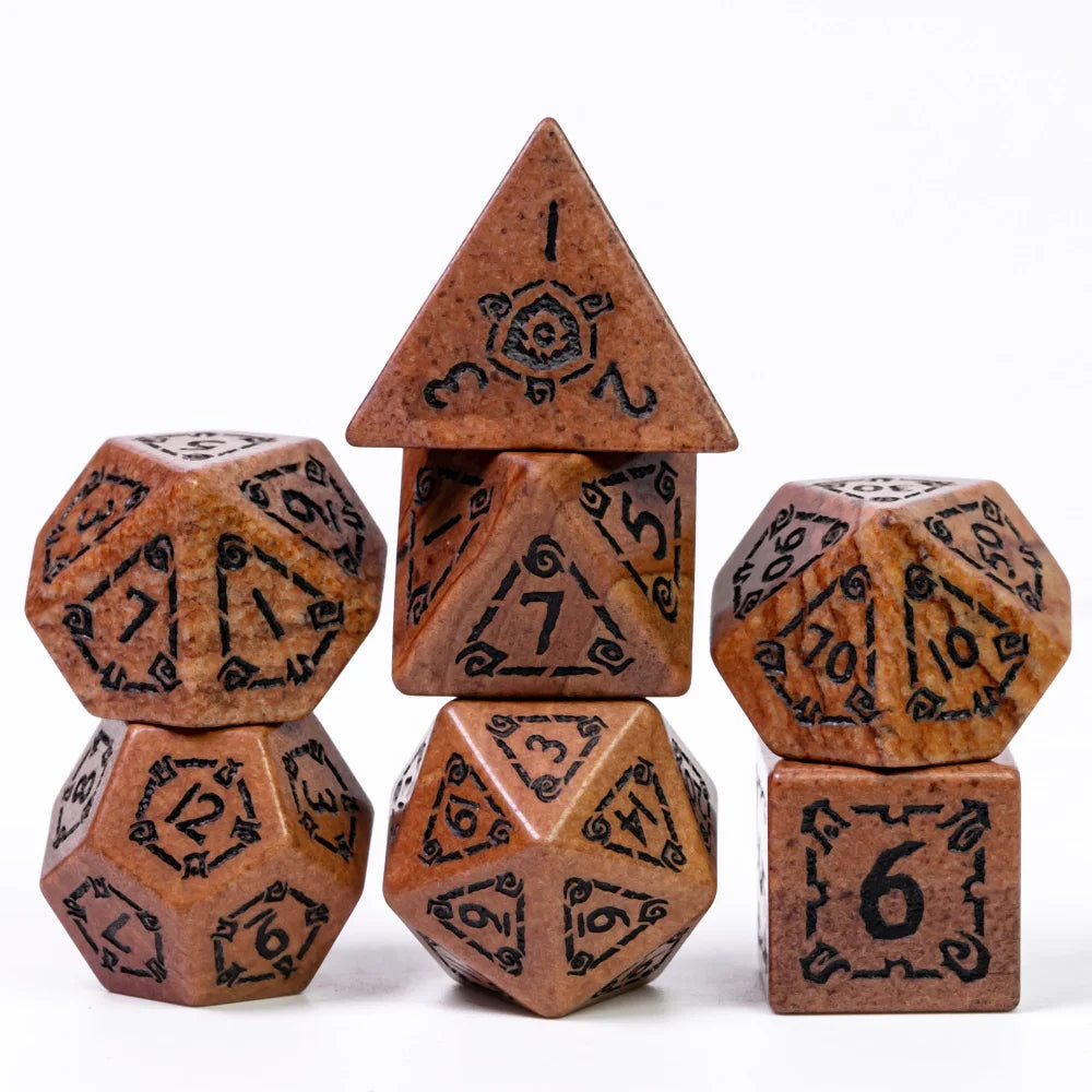 Marble Stone Dice Set