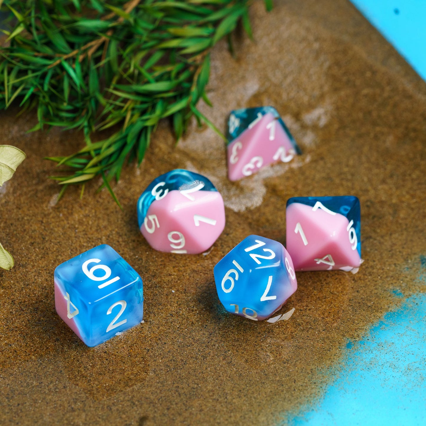 Glitter Diagonals Dice Set