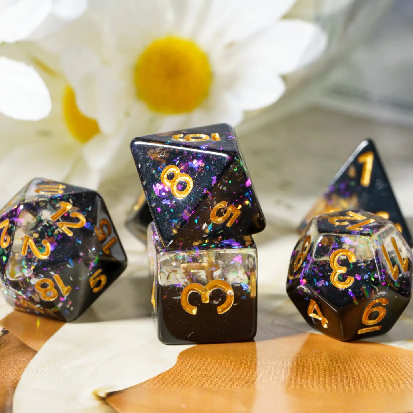 3-Layer Glitter Dice Set