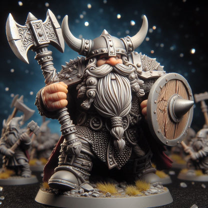 Dwarven Warrior - Axe & Shield