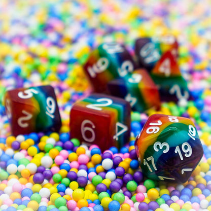 Classic Rainbow Dice Set