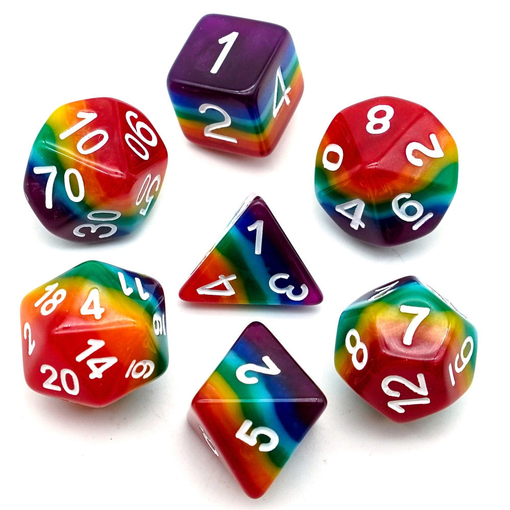 Classic Rainbow Dice Set