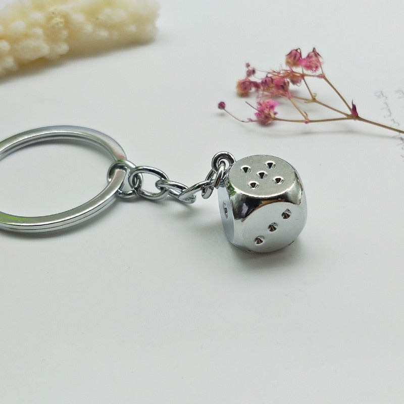 d6 Lucky Dice Keychain - Omega Roll