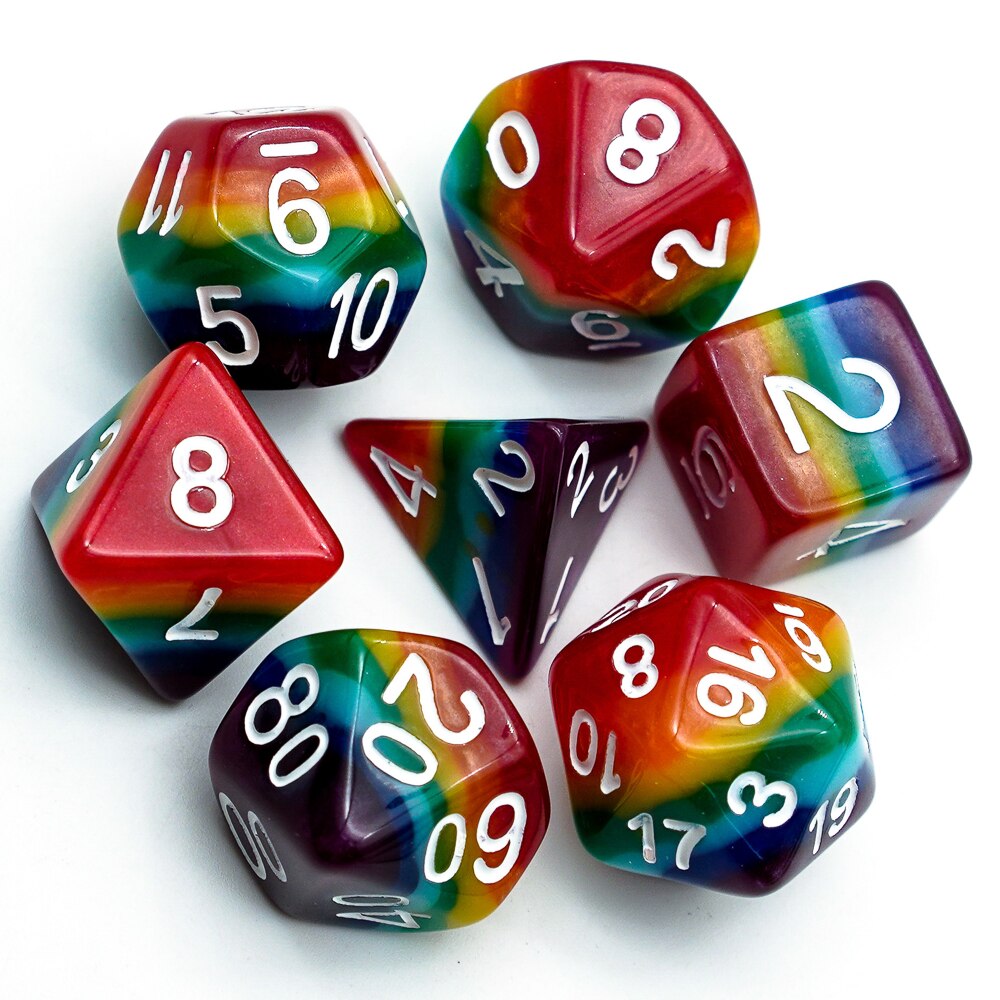 Classic Rainbow Dice Set