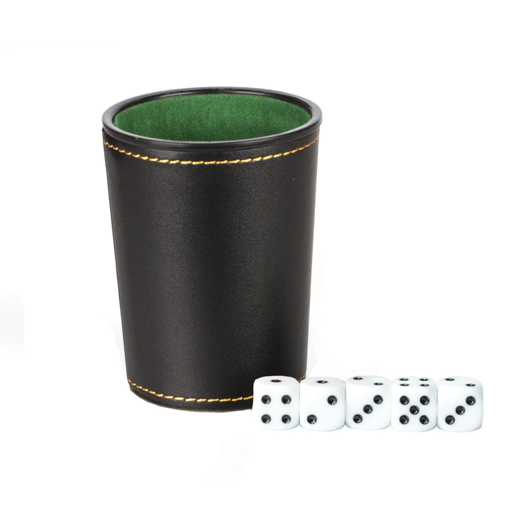 Leather & Flannel Dice Cup - Omega Roll