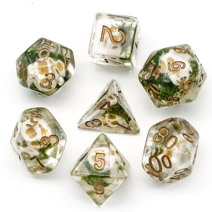 Embedded Skulls Dice Set - Omega Roll