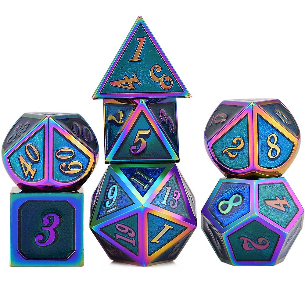 Solid Metal Classic Dice Set - Omega Roll