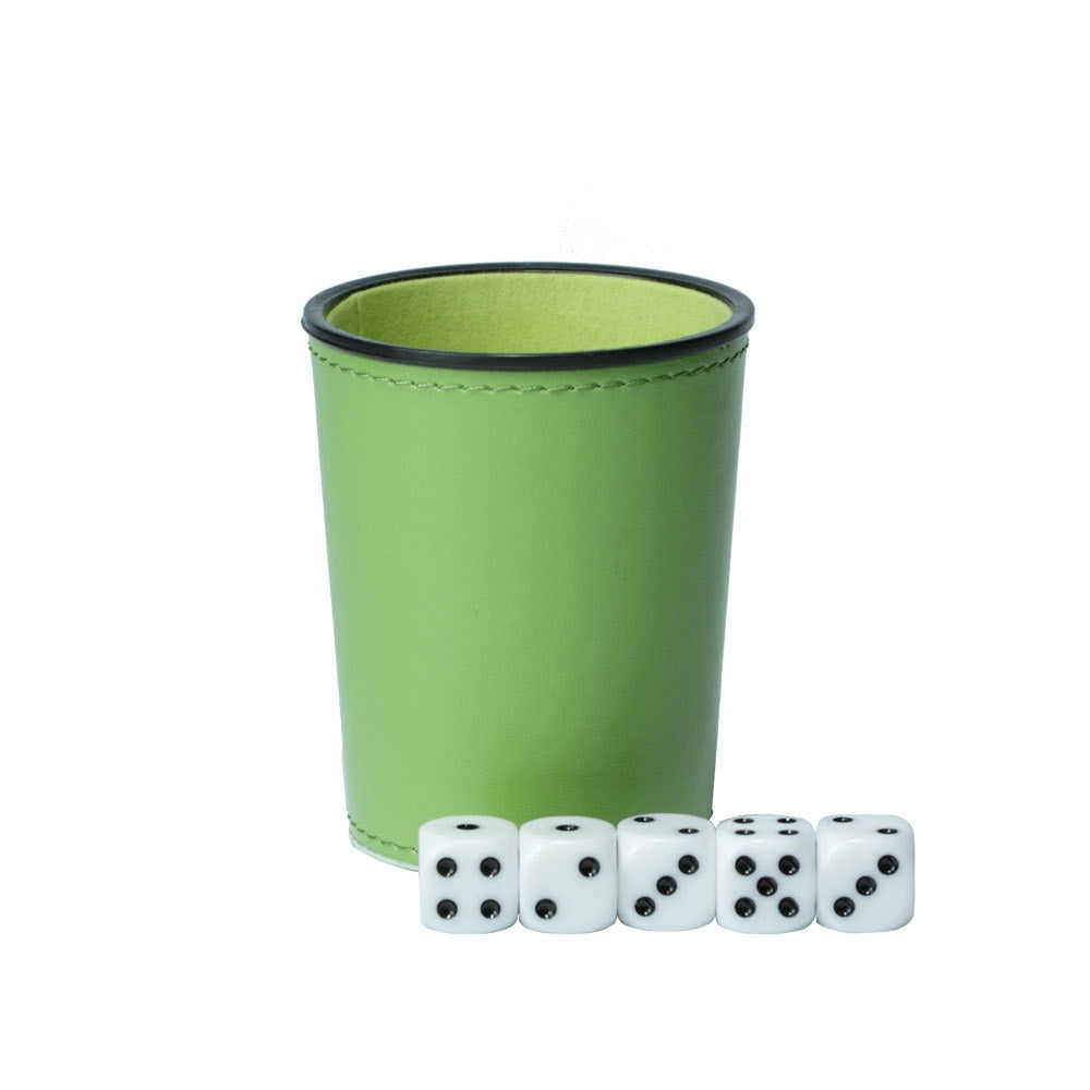 Leather & Flannel Dice Cup - Omega Roll