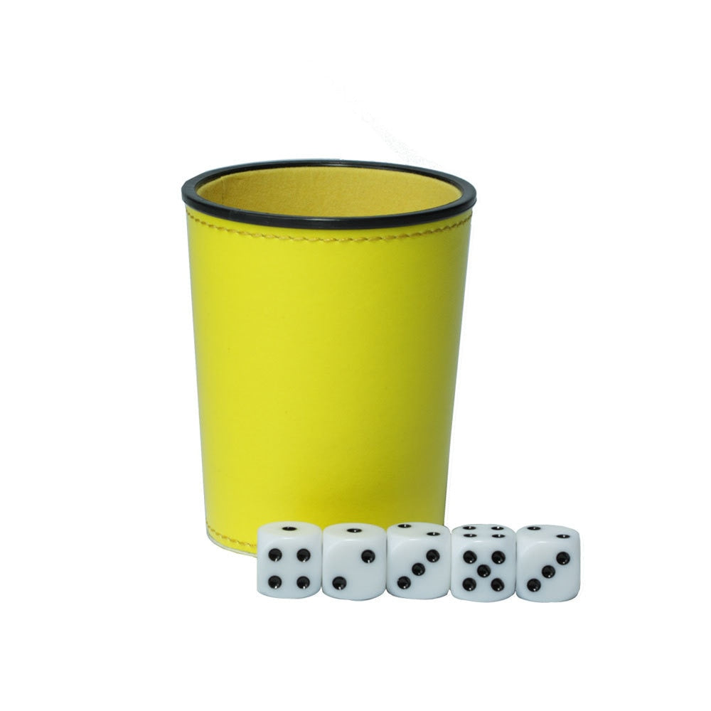 Leather & Flannel Dice Cup - Omega Roll