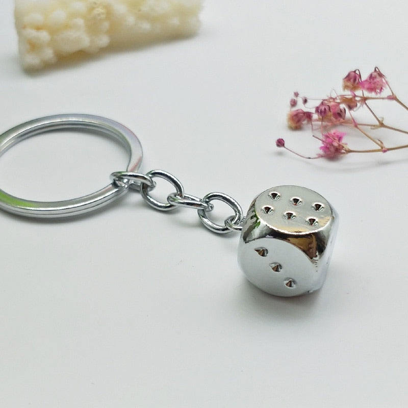 d6 Lucky Dice Keychain - Omega Roll