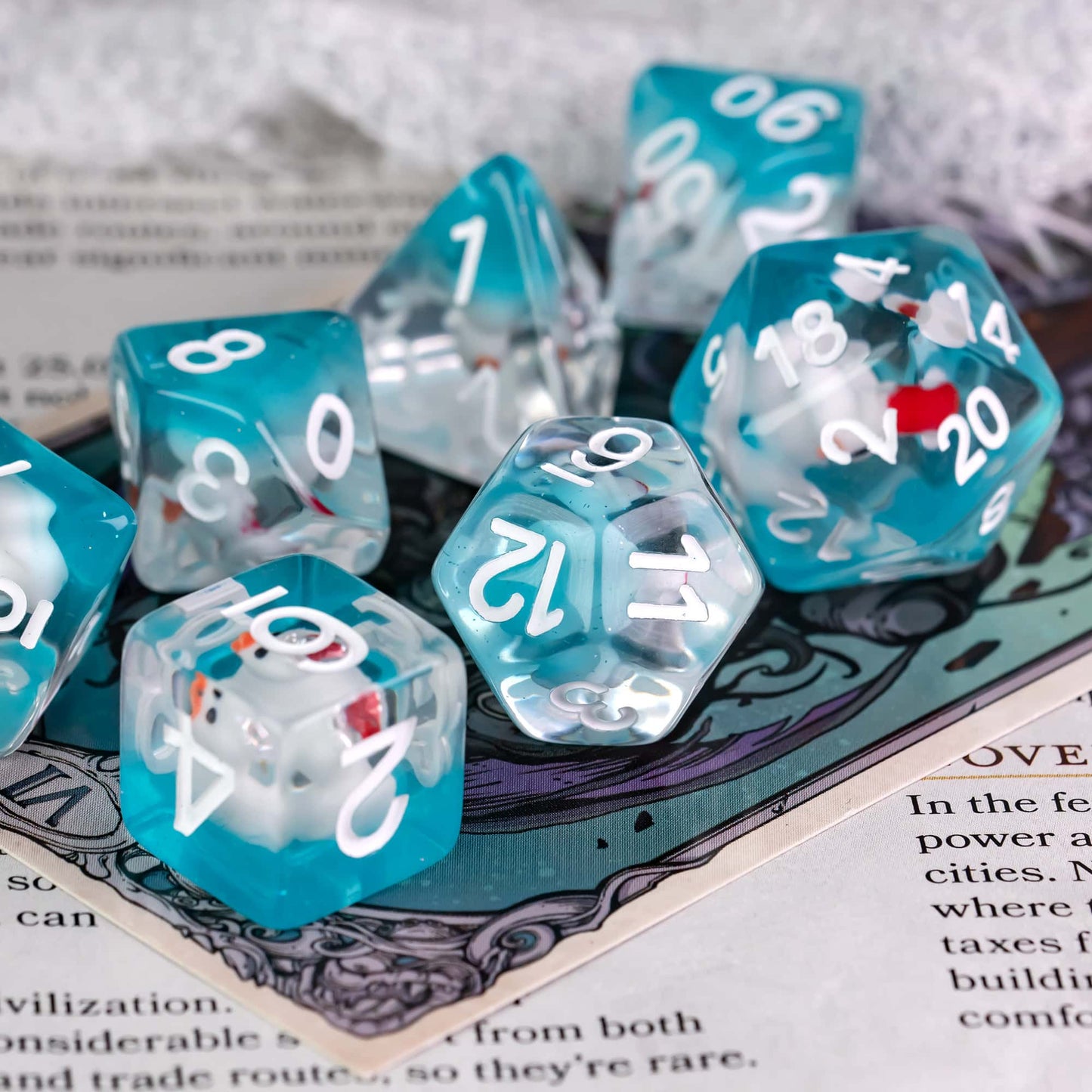 Embedded Animals Dice Set - Omega Roll