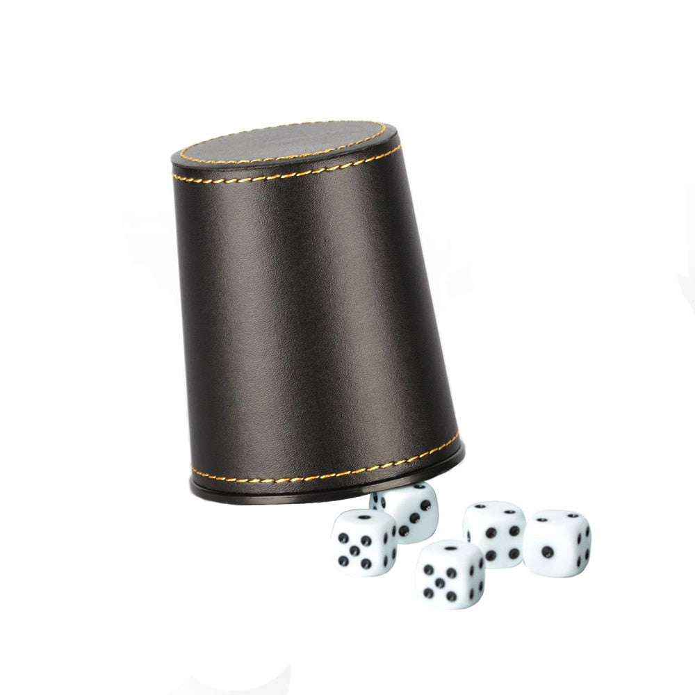 Leather & Flannel Dice Cup - Omega Roll