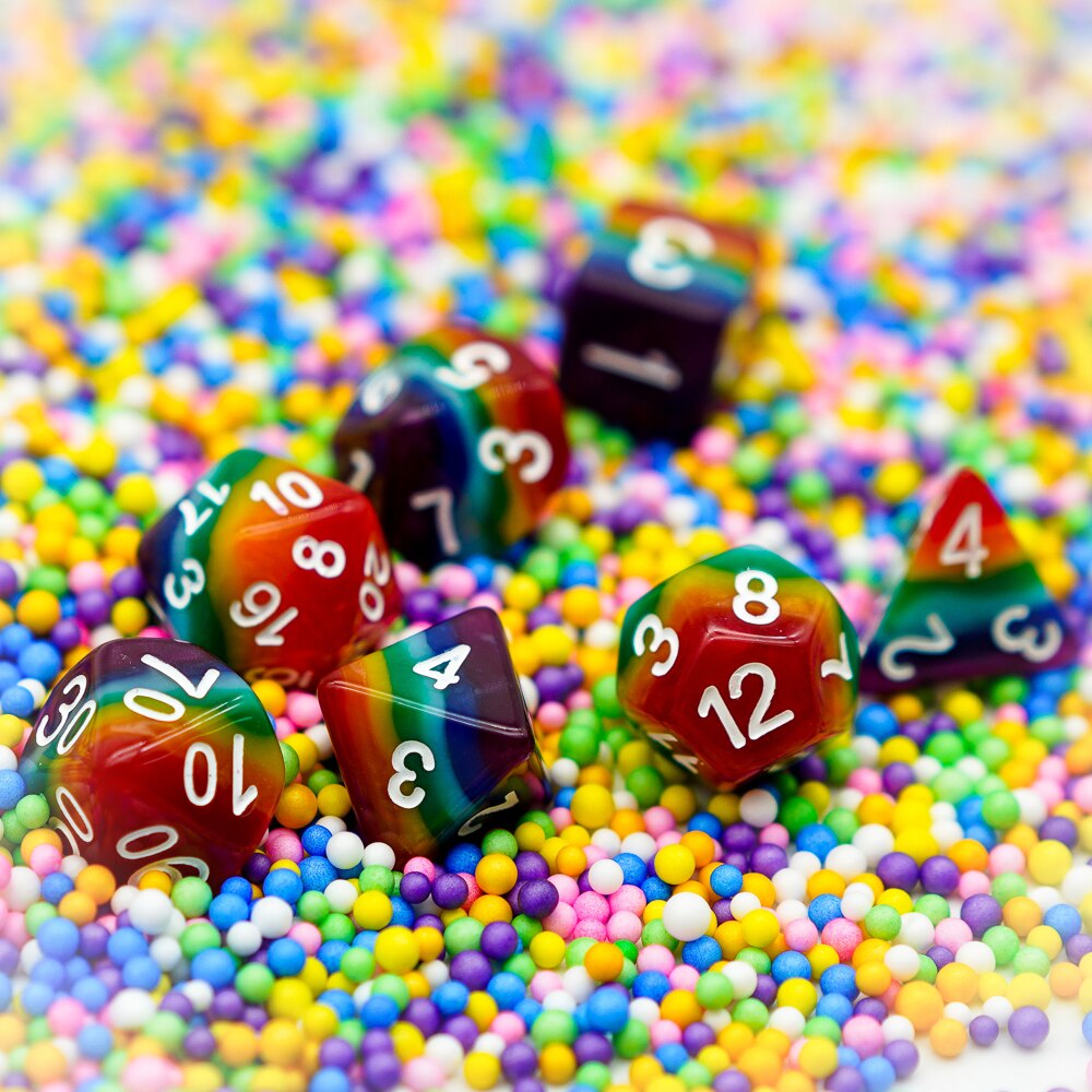 Classic Rainbow Dice Set