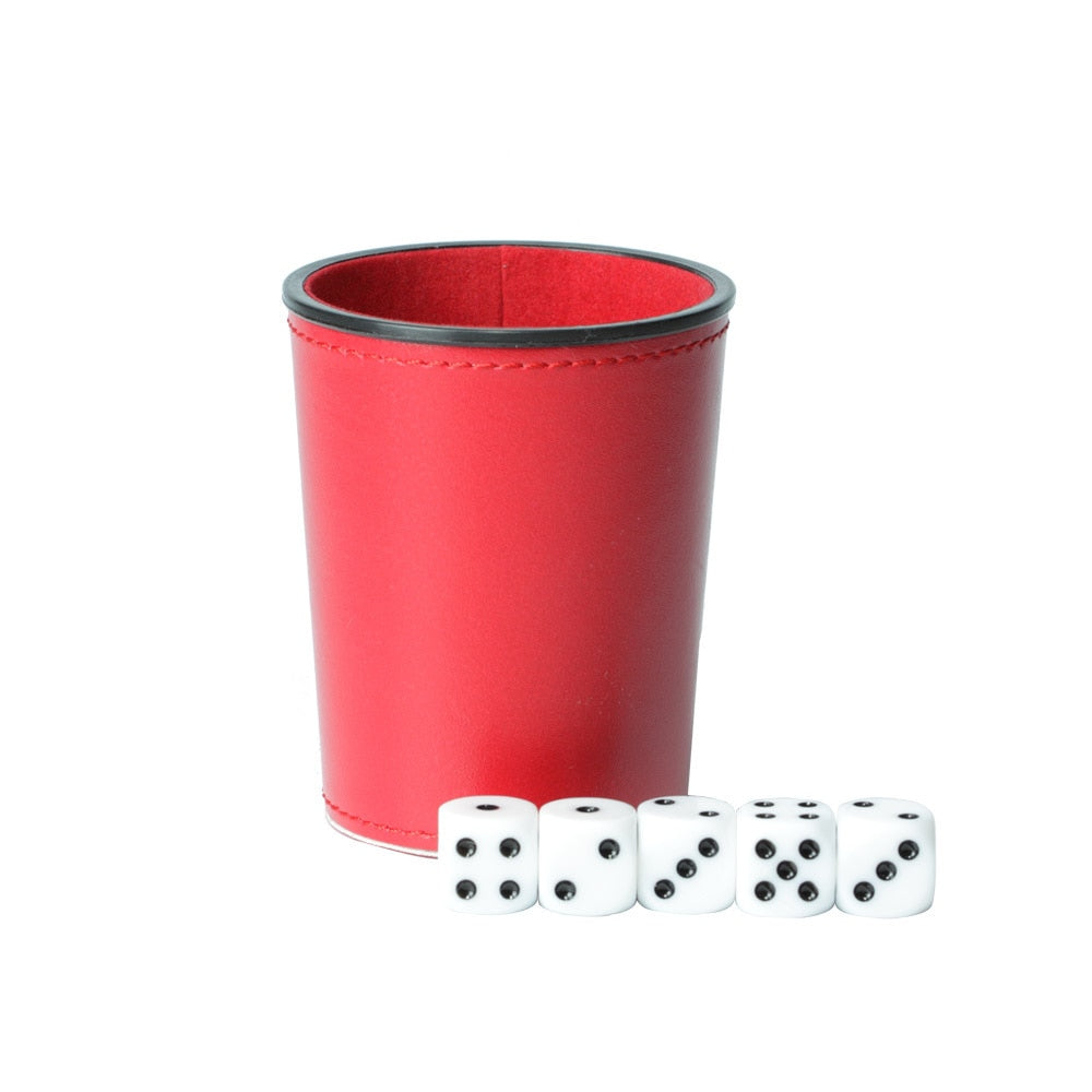 Leather & Flannel Dice Cup - Omega Roll